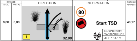 Road and stage rally roadbook format in Rally Navigator