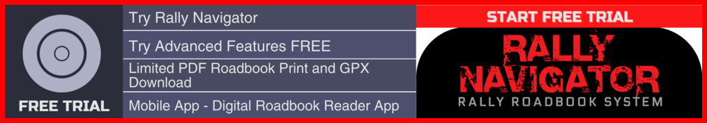 Rally Navigator roadbook creation feature