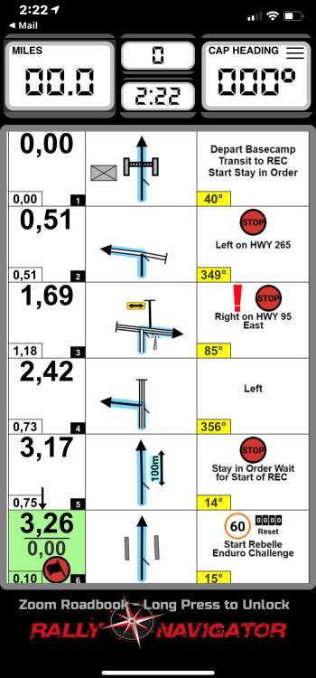 Rally Roadbook Reader Cross Country